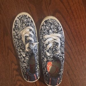 Roxy Navy and White Floral Sneakers